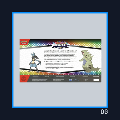 Prismatic Evolutions Lucario ex & Tyranitar ex - Premium Collection