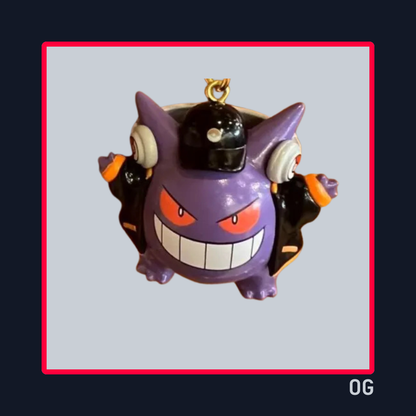 Keychain Set (Par) Pikachu DJ y Gengar DJ - Pokémon Unstoppable Halloween Party