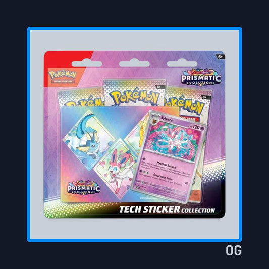Prismatic Evolutions Tech Sticker Collection (Sylveon)- 3 Pack Blister
